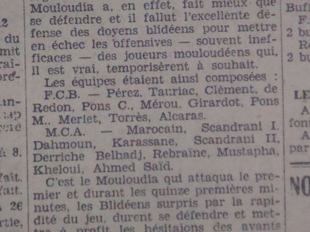 Dimanche 2.11.1930 maison carrée coupe AFN  FCB-MCA 3-0