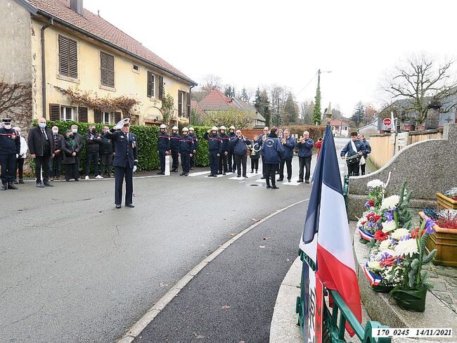 * Cérémonie du 77ème anniversaire de la Libération, le 14 nov. 2021, au Monument aux Morts de Plancher-Bas".