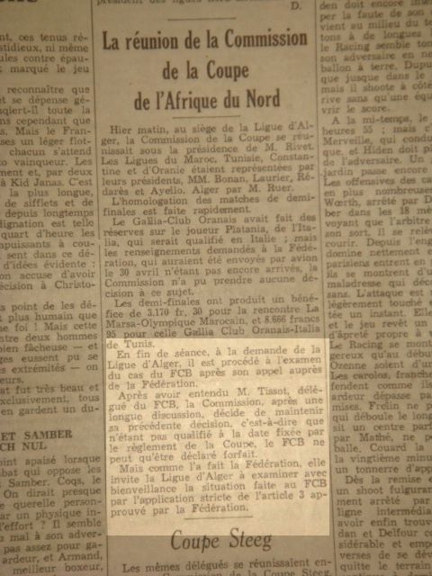 réserves des Blidéens  alors que le MCA a dèja été éliminé