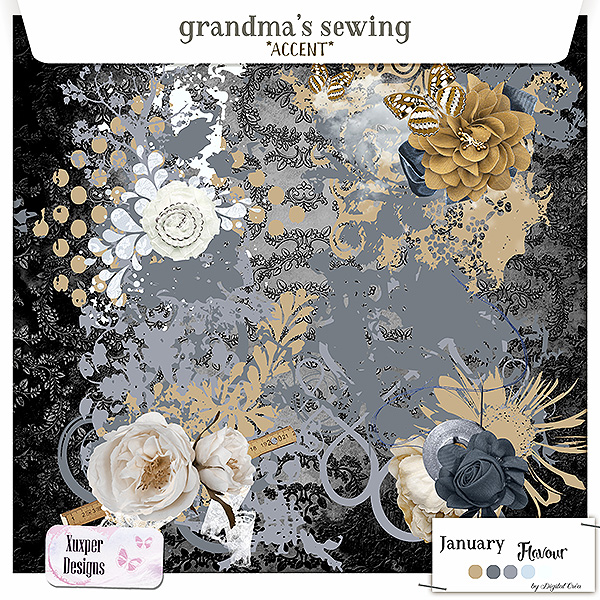 Grandma's sewing Accents de Xuxper designs
