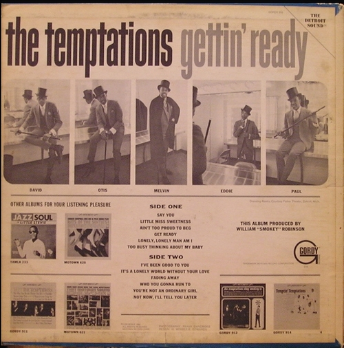The Temptations : Album " Gettin' Ready " Gordy Records GS 918 [ US ]