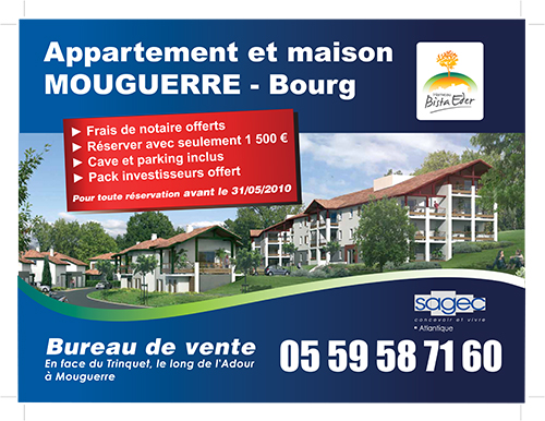 Campagne d'affichage - Affiche 4x3 - Promoteur Immobilier - Sagec Atlantiques.