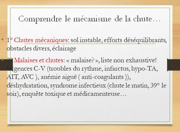 "Prévention de la chute chez la personne âgée", une conférence du Docteur Claude Plassard