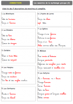 PROJET MYTHOLOGIE CM