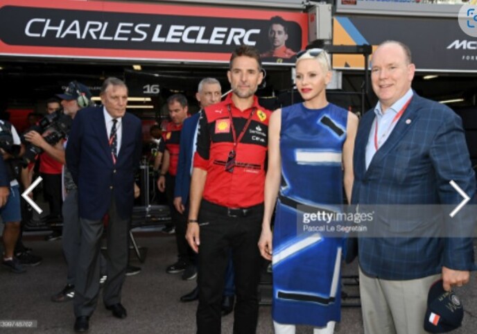 Le couple princier visite les équipes de sureté ainsi que les stands du GP