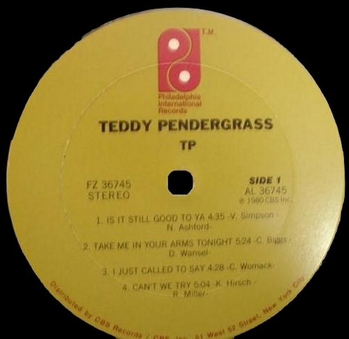 1980 : Teddy Pendergrass : Album " TP " Philadelphia International Records FZ 36745 [ US ]