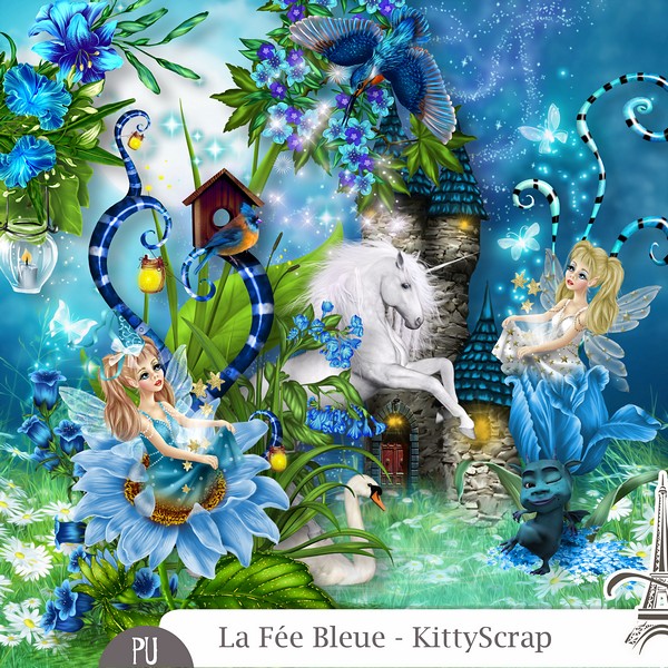Essentiel - la fée bleue de kittyscrap