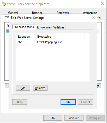 Utiliser le Serveur Web intégré de Wingate (avec PHP) (pour installer un CMS)
