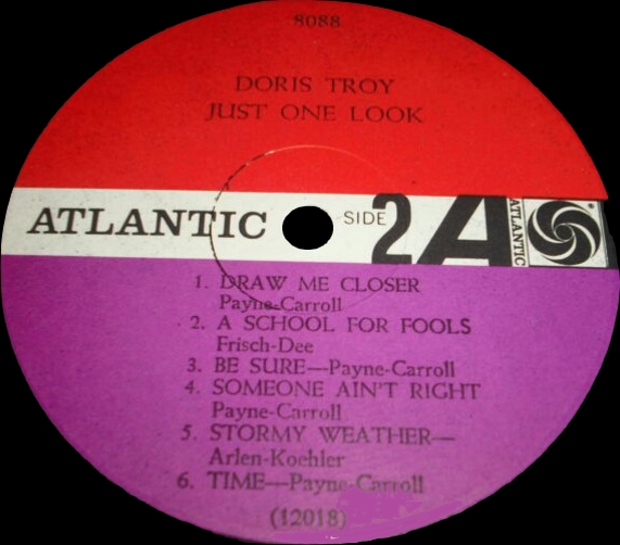 Doris Troy : Album  Just One Look  Atlantic Records SD 8088 [ US ] - Blog  de soul quinquin