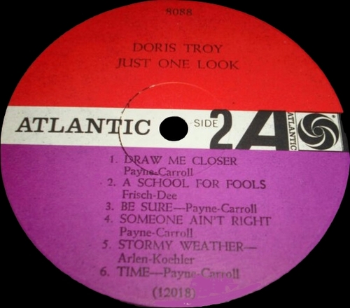 Doris Troy : Album " Just One Look " Atlantic Records SD 8088 [ US ]