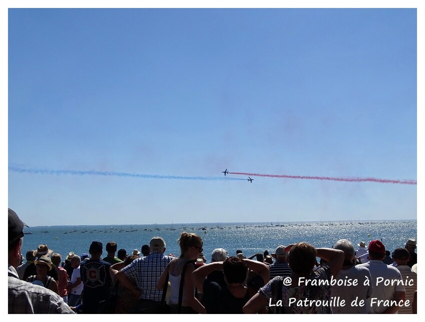 Pornic, Patrouille de France, le rafale et le voltigeur de l'Armée de l'Air 2016