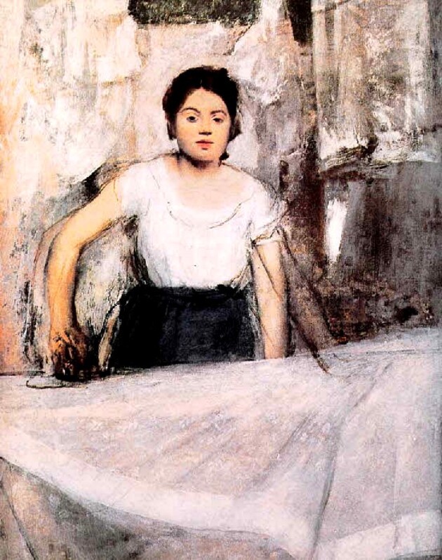 Degas 5 /         1865-la femme aux chrysanthèmes