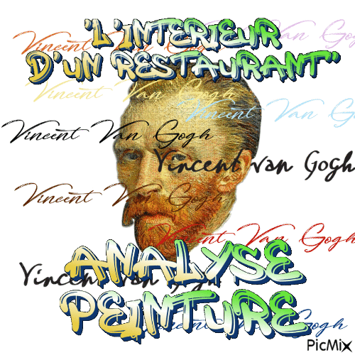 Dessin et peinture - vidéo 4157 : Analyse du tableau pointilliste de Vincent Van Gogh " l'intérieur d'un restaurant" 