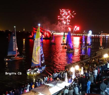 Le feu d'artifice pour l'arrivée du Belem et des voiliers...