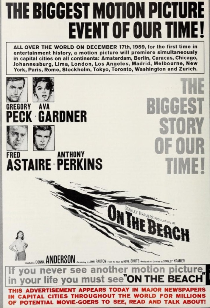 ON THE BEACH (LE DERNIER RIVAGE) BOX OFFICE USA 1959