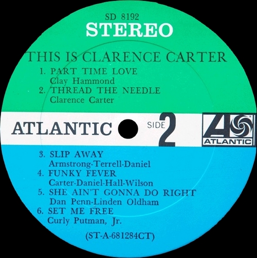 Clarence Carter : Album " This Is Clarence Carter " Atlantic Records SD 8192 [ US ]
