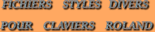  STYLES DIVERS CLAVIERS ROLAND SÉRIE 13971
