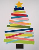 Christmas tree - colored strips