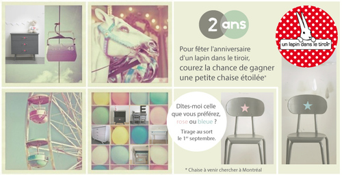 Concours 2ème anniversaire un lapin dans le tiroir