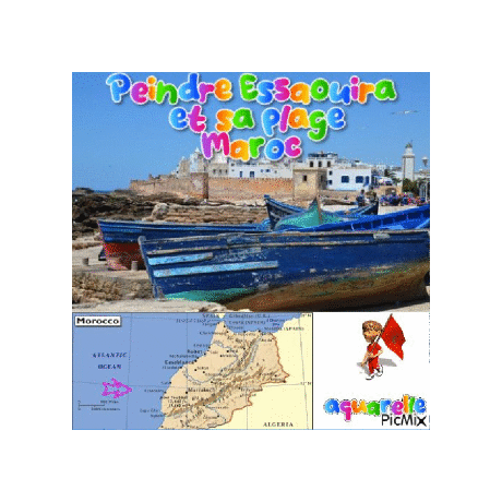 Dessin et peinture - vidéo 3975 : Comment peindre la plage d'Essaouira ( Maroc ) ? - aquarelle.