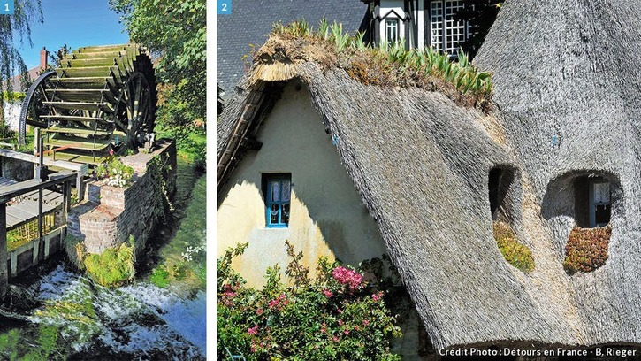 Moulin et toit en chaume