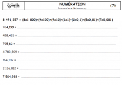 LES NOMBRES DECIMAUX CM1