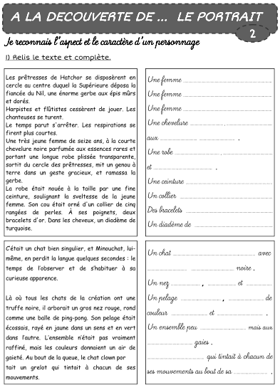 A LA DECOUVERTE DE ... LE PORTRAIT