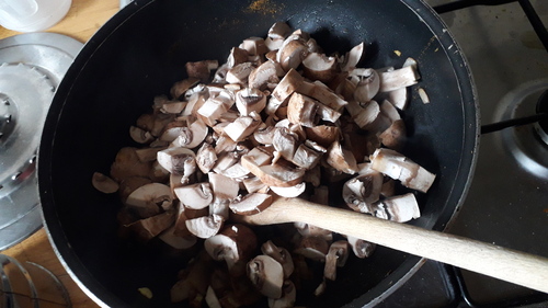 Curry/ragout de champignons et riz au lait de coco