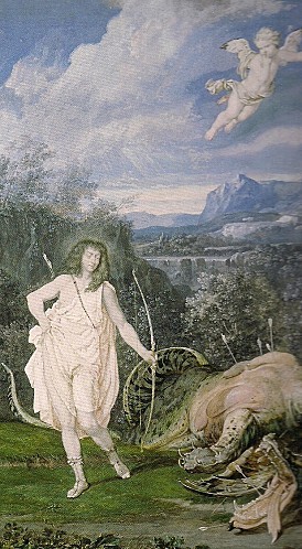 Louis XIV en Apollon triomphant du serpent Python de Joseph