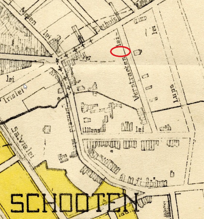 Schooten, 1926 (Plan, kaart  met gronden van NV Merxem - Schooten)(beeldbankschoten.be)