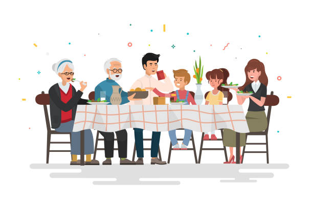 1 600+ Famille à Table Stock Illustrations, graphiques vectoriels libre de  droits et Clip Art - iStock | Famille à table intérieur, Famille cuisine,  Famille heureuse