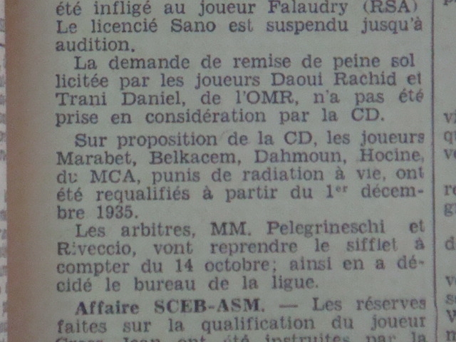requalifications des joueurs du mouloudia
