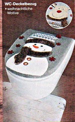 Toilettendeckel mit Weihnachtsmotiv