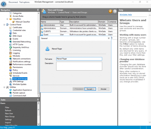 Créer des utilisateurs et faciliter le traçage de leur activité sur le net