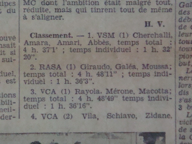 vélo club musulman la belle équipe avec l\'ex mouloudéen, le blidéen abbès