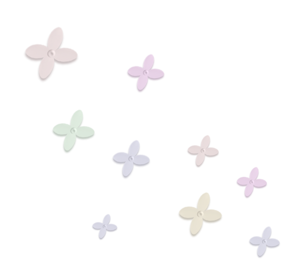 Pluie de fleurs perlées