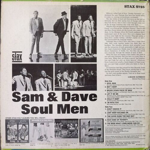 Sam & Dave : Al " Soul Men " Stax Records S 725 [ US ]