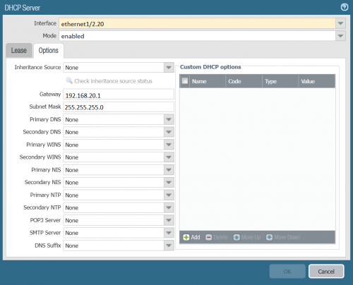 Configuration basique d'un pare-feu Palo Alto (vlan, nat, accès internet)