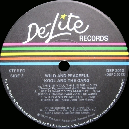 Kool & The Gang : Album " Wild And Peaceful " De-Lite Records DEP 2013 [ US ]