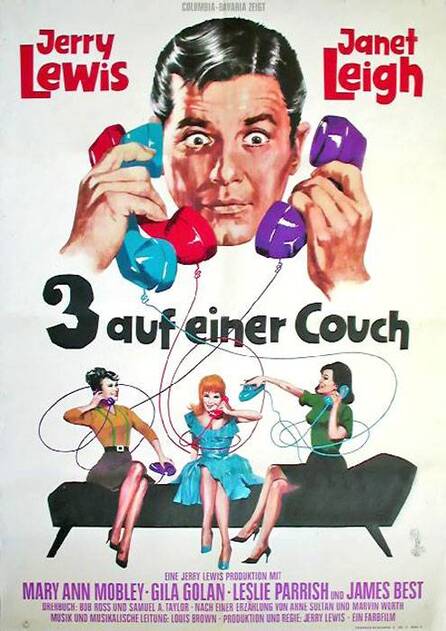 3 SUR UN SOFA (Three on a couch) -JERRY LEWIS BOX OFFICE 1966