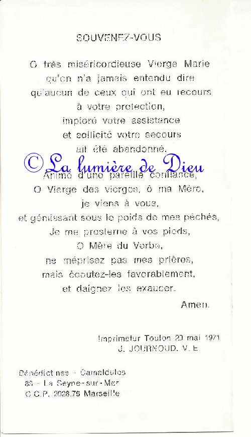 Prions le Seigneur Prière à NotreDame de Pontmain (2)