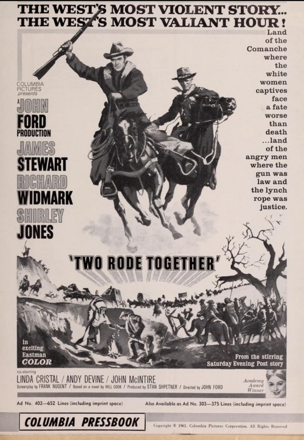 TWO RODE TOGETHER BOX OFFICE USA 1961