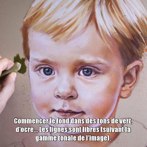 Dessin et peinture - vidéo 3392 : Comment peindre un portrait de jeune fille ou de jeune garçon ? - pastels tendres.