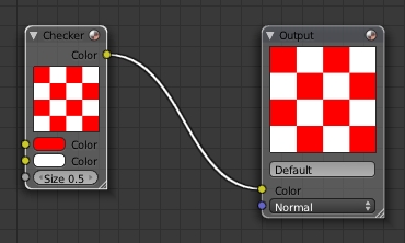 Les 2 nodes pour faire un damier