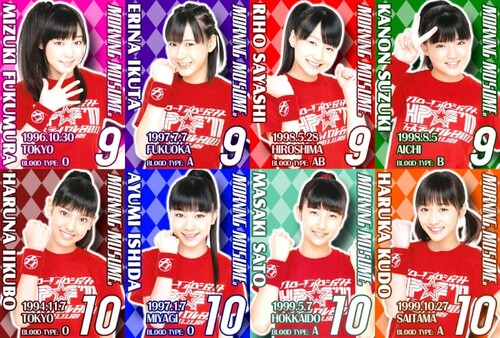 Nouvelles couleurs officielles Morning Musume