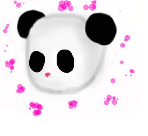 Panda et du rose :3