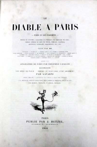 Le Diable à Paris, avec des dessins de Gavarni, Grandville… (J. Hetzel)