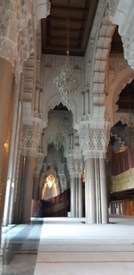 A l'intérieure de la mosqué Hassan II