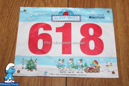 Dossard Schtroumpf Papa Smurf's Merry Miles CHALLENGE IN MOTION 2023
