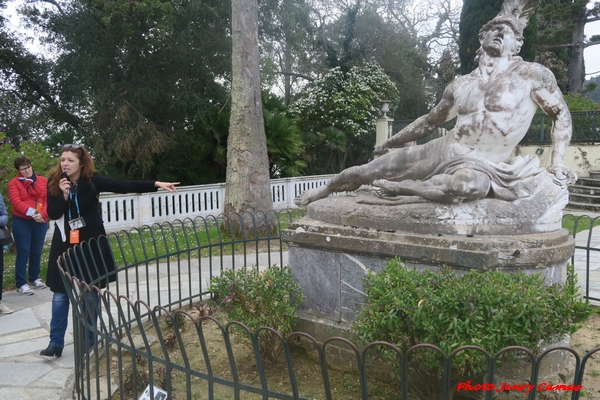 Jenry Camus a visité le palais de Sissi, "l'Achilleion",  sur l'île de Corfou